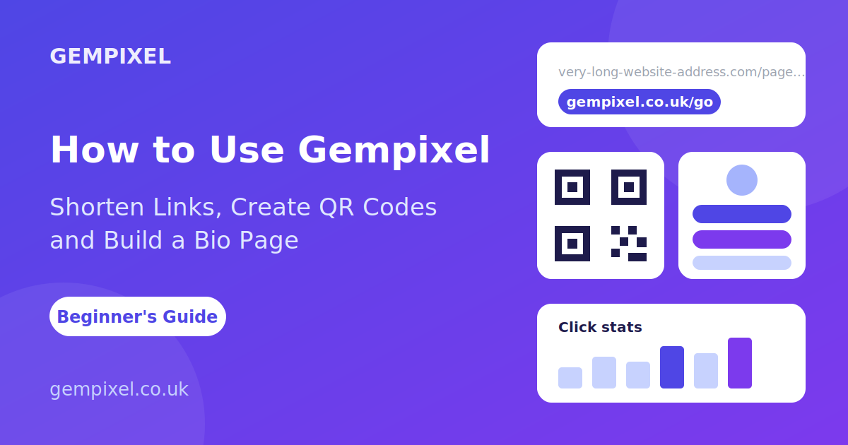 How to Use Gempixel: Shorten Links, Create QR Codes and Build a Bio Page